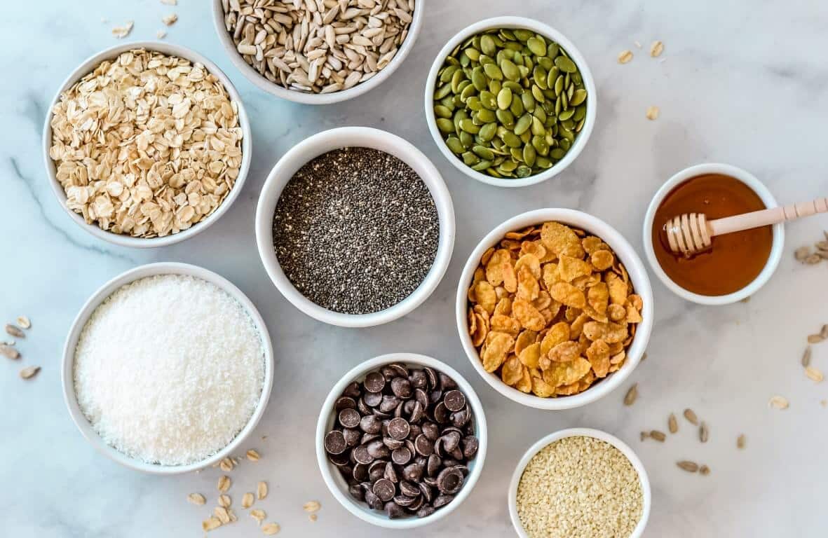 Healthy Nut Free Muesli Bar Recipe The Cooking Collective