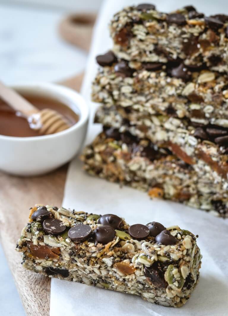 Healthy Nut Free Muesli Bar Recipe | The Cooking Collective