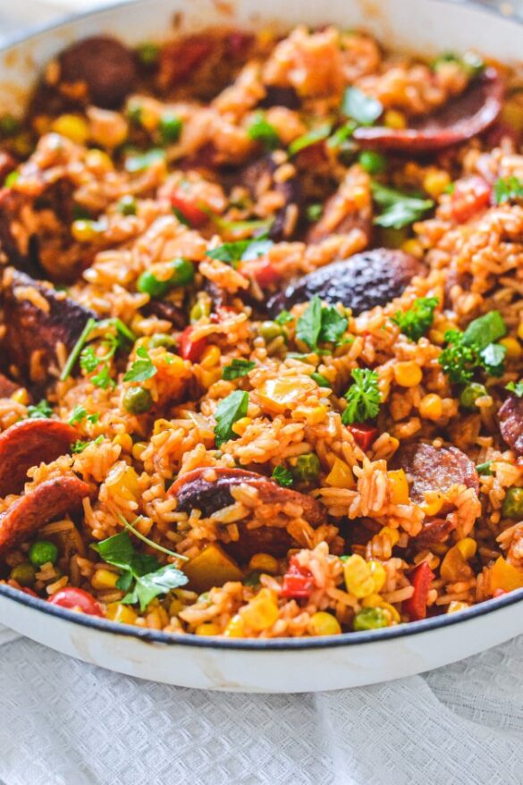 One Pot Spanish Chorizo "Fried" Rice The Cooking Collective