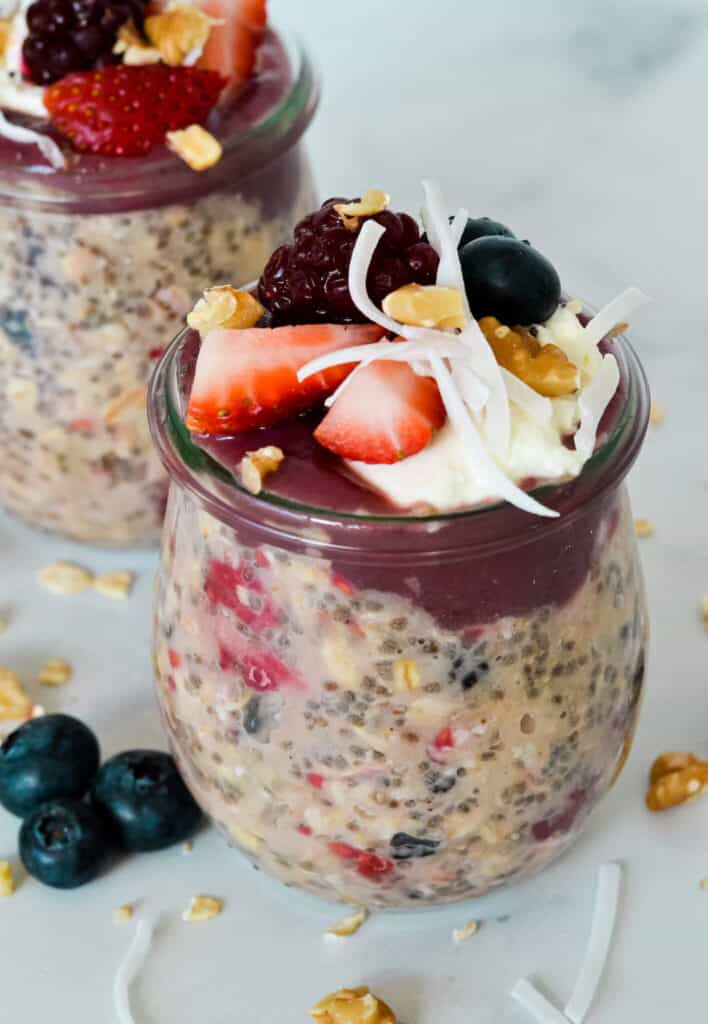 Easy Berry Overnight Oats Protein Packed The Cooking Collective