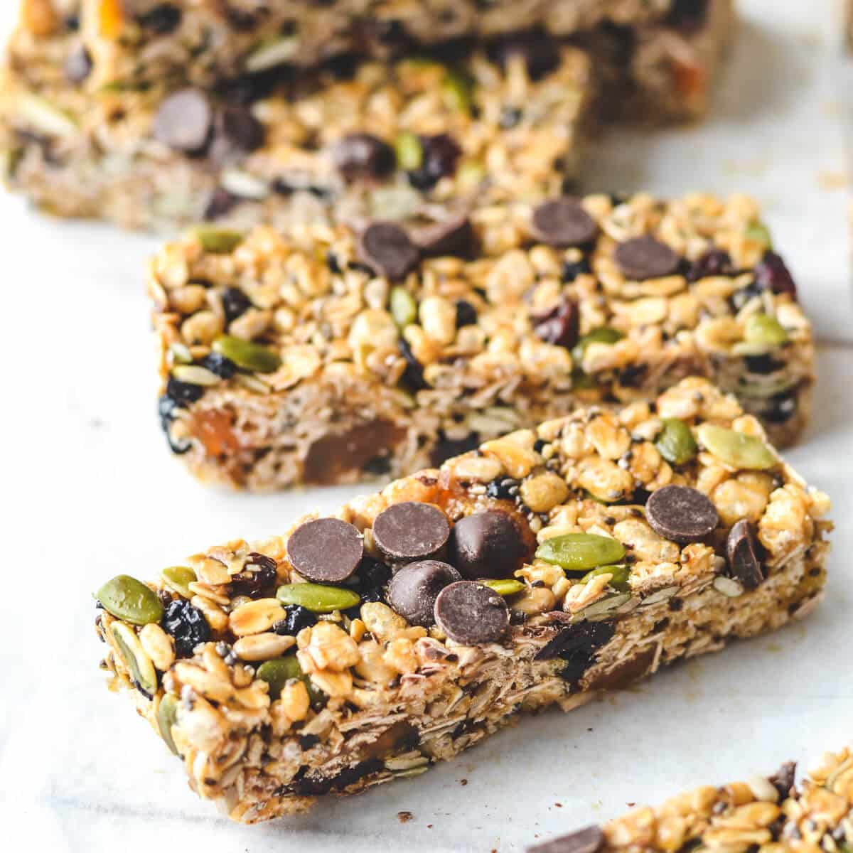 Chocolate Malted Granola Bars