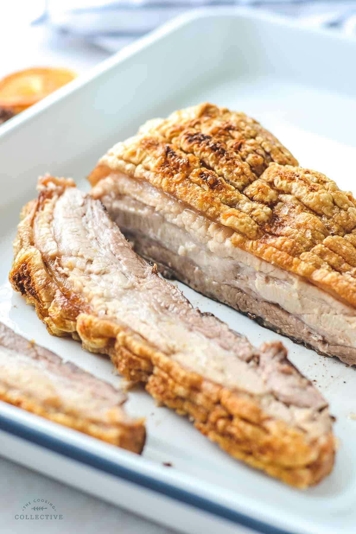 Slow Cooked Pork Belly with Spiced Citrus Sauce The Cooking Collective