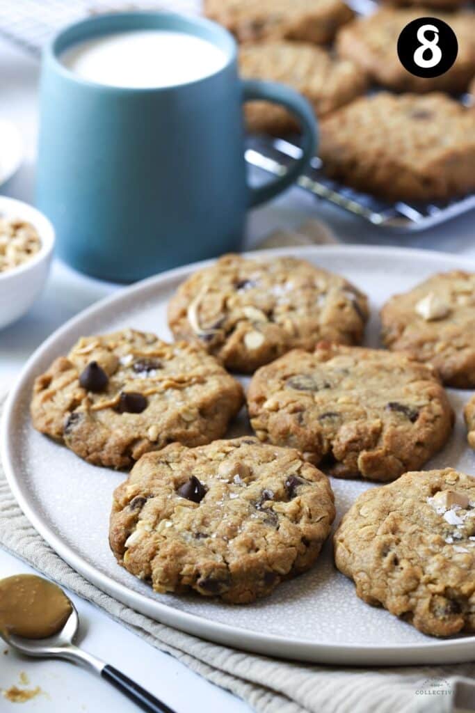 finished cookies on a white plate