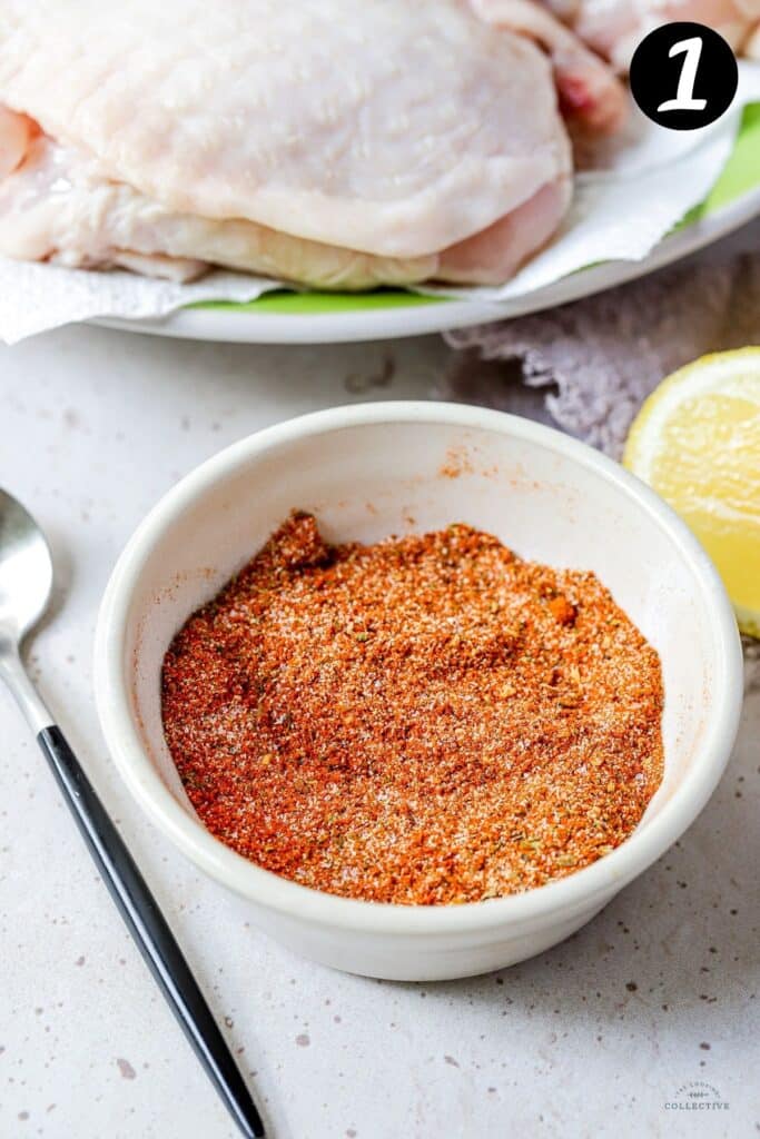 dry spice rub in a small bowl