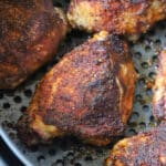 chicken thigh in air fryer basket