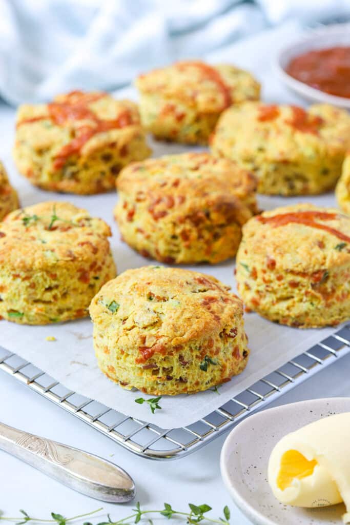 Easy Savoury Scones with Cheese, Bacon and Chives