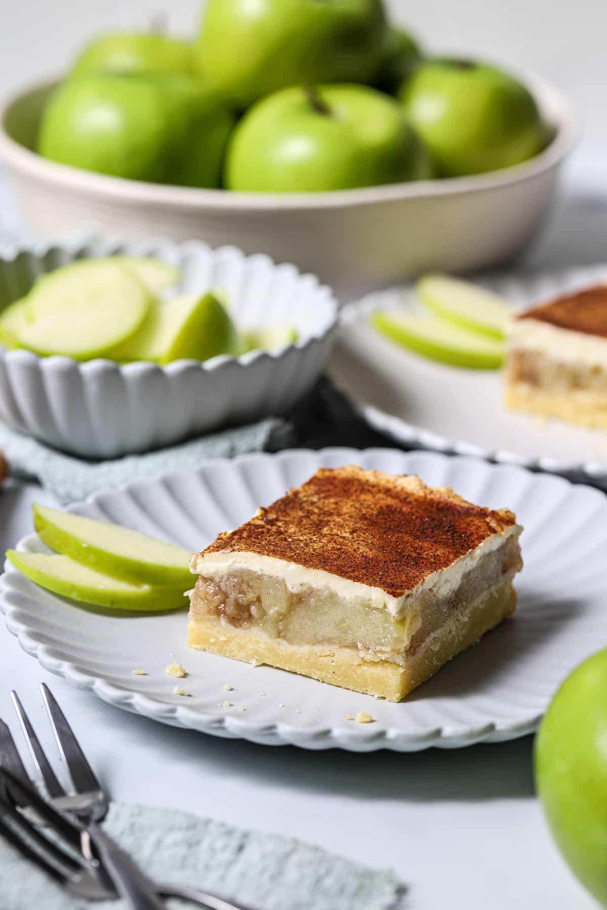 Apple Sour Cream Slice (Without Cake Mix) The Cooking Collective
