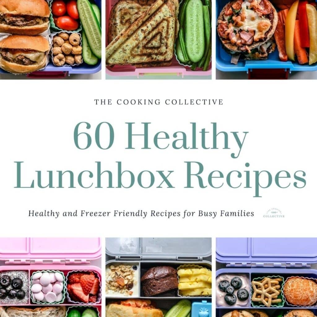 a book cover that says 60 healthy lunchbox recipes.