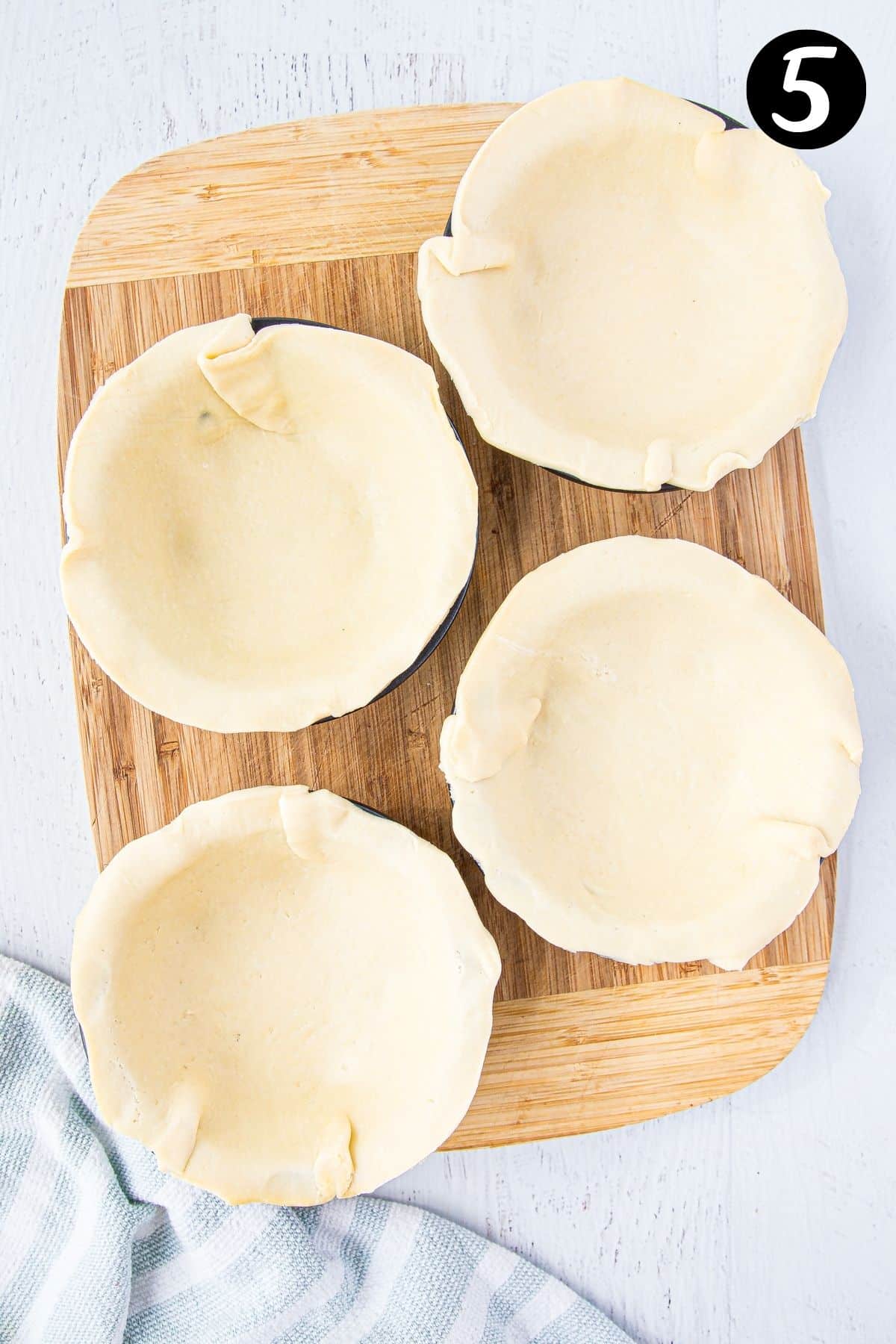 shortcrust pastry pressed into a pie tin