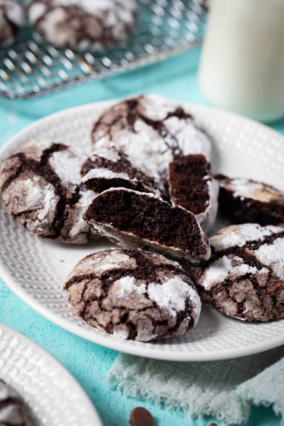 cookies arranged on a white plate