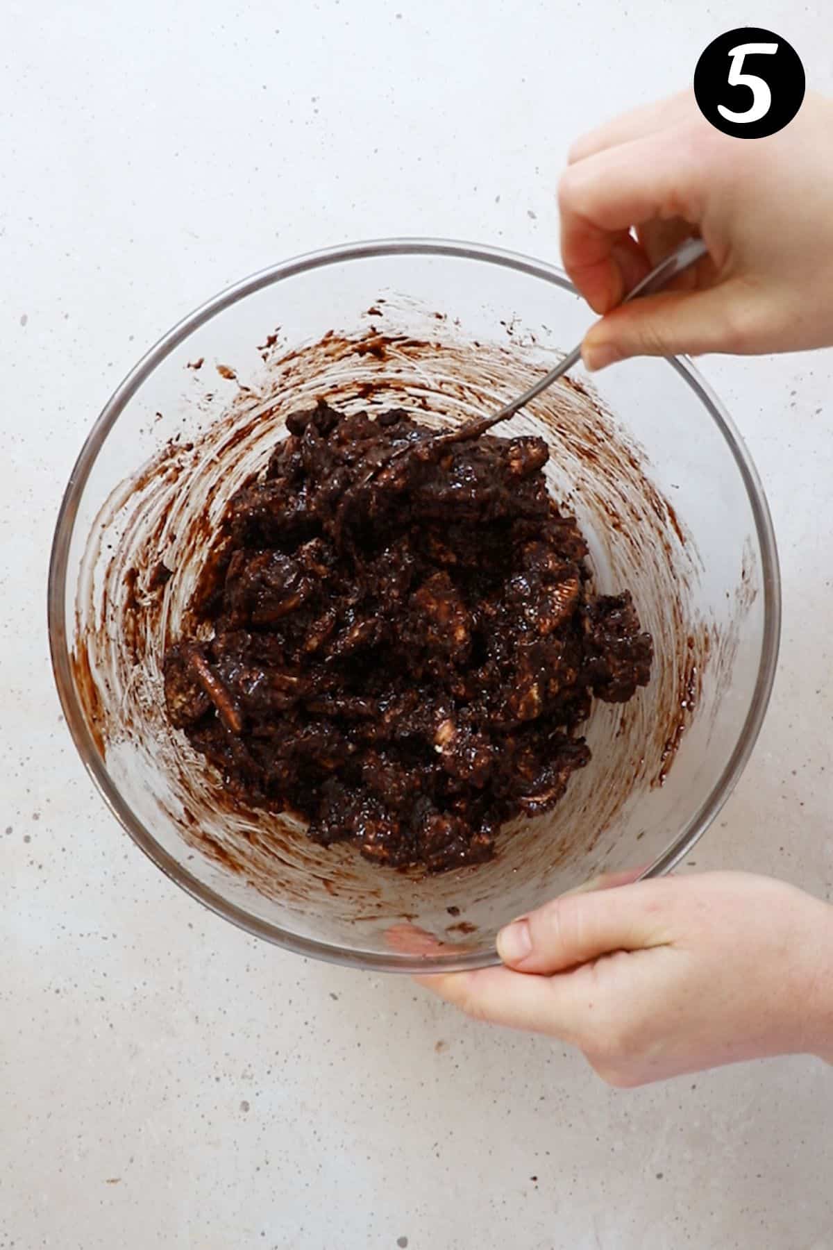 hedgehog mixture in a bowl.