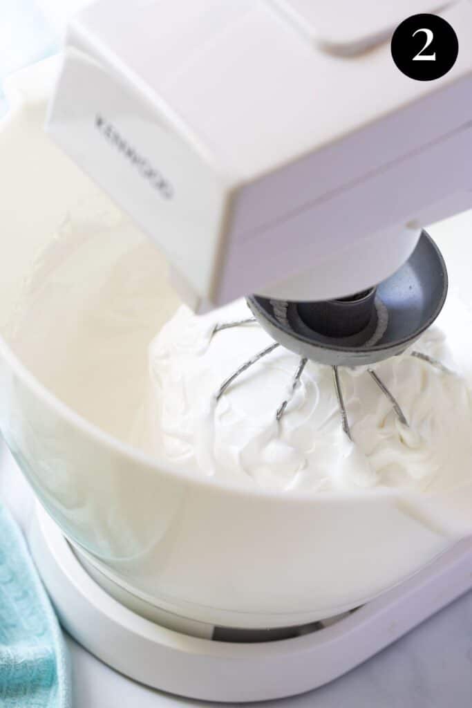 beaten egg whites in a stand mixer.