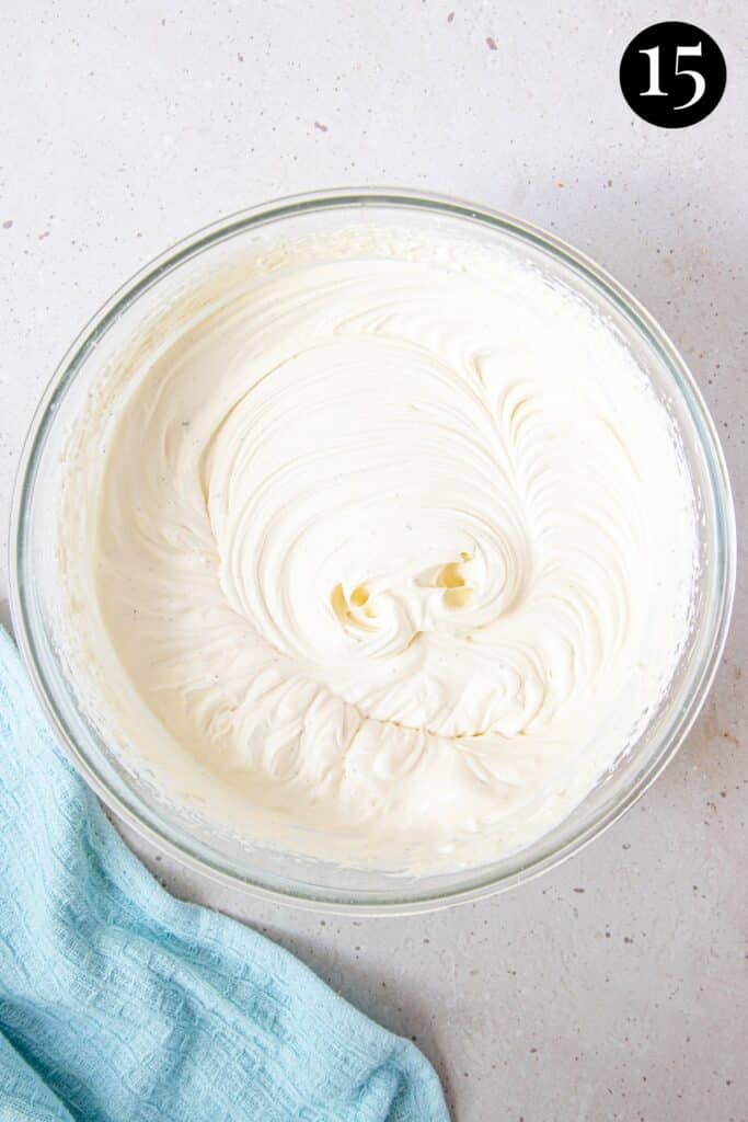 whipped cream in a bowl.