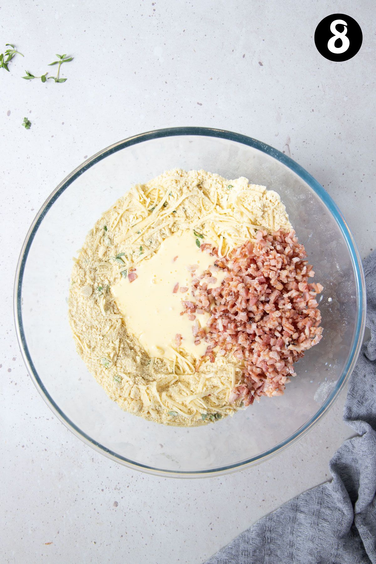 scone ingredients in a bowl.