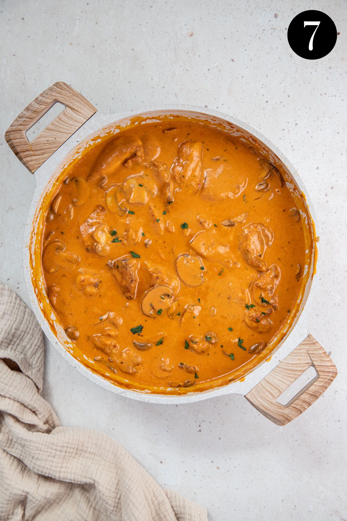 finished stroganoff, in a pan.