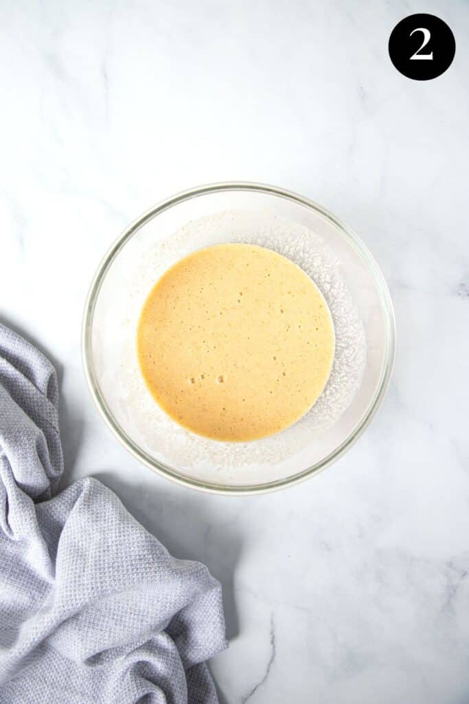 buttermilk mixture in a glass bowl.