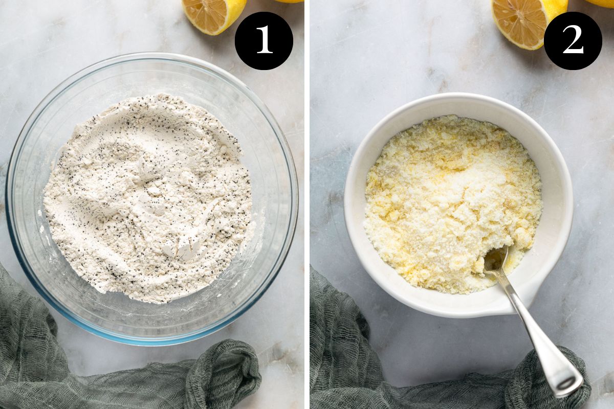 dry ingredients mixed together in a bowl.