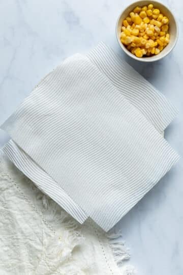 paper towels on a plate.