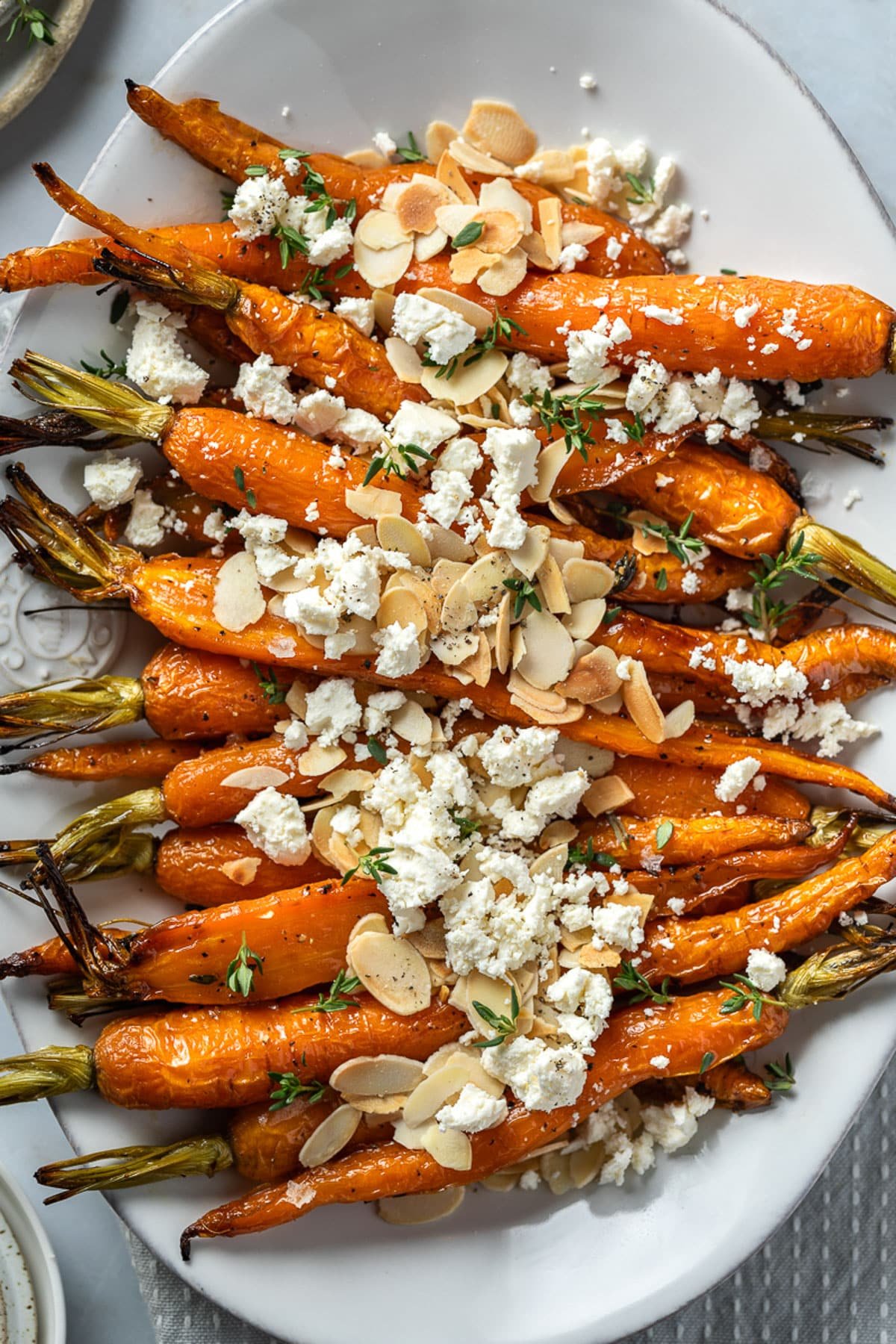 Dutch carrots on a serving plate.